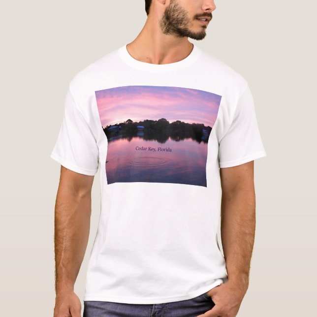 Cedar Key Florida Sunset T-Shirt (Front)