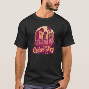 Cedar Key Florida Vintage Retro Souvenir Palm Tree T-Shirt
