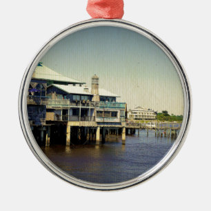 Cedar Key Marina Metal Tree Decoration