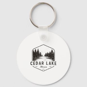 Cedar Lake Illinois Outdoors Vintage 2 Key Ring