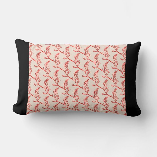 Cedar Leaves on a Lumbar Pillow (Front)