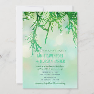 Cedar Needles Wedding Invitation
