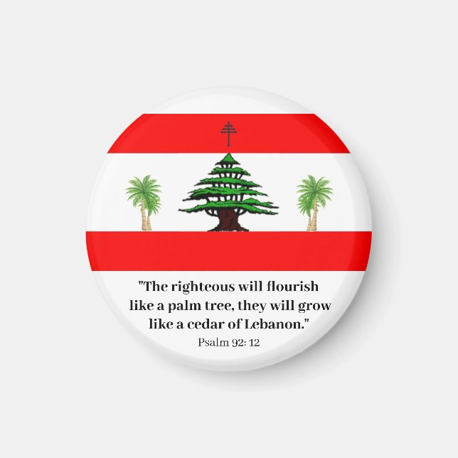 Cedar of Lebanon, Psalm 92: 12  Magnet (Front)
