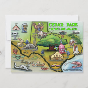 Cedar Park TEXAS Map Card