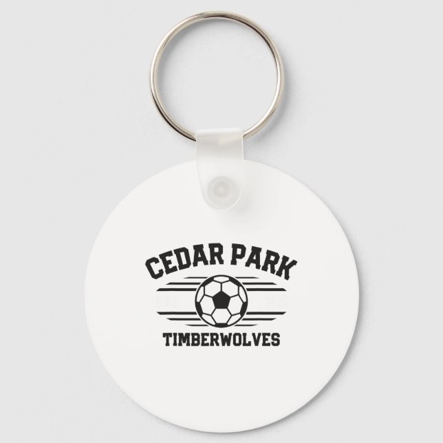 Cedar Park Timberwolves Soccer Ll 2025  Key Ring (Front)