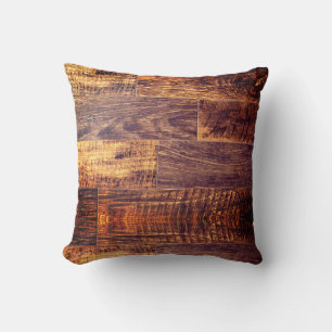 Cedar Planks rustic wood grain pattern Cushion
