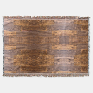 Cedar Planks rustic wood grain pattern Throw Blanket
