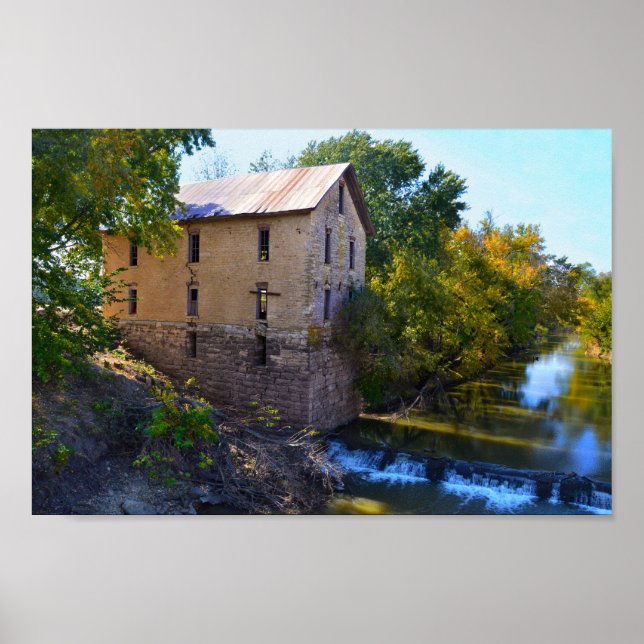 Cedar Point Mill, Kansas Poster (Front)