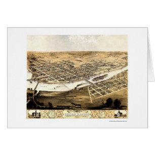 Cedar Rapids, IA Panoramic Map - 1868