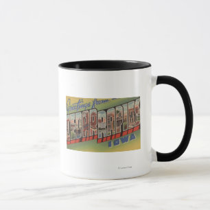 Cedar Rapids, Iowa - Large Letter Scenes Mug