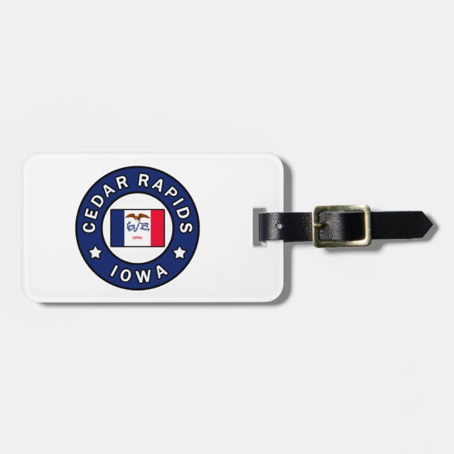 Cedar Rapids Iowa Luggage Tag (Front Horizontal)