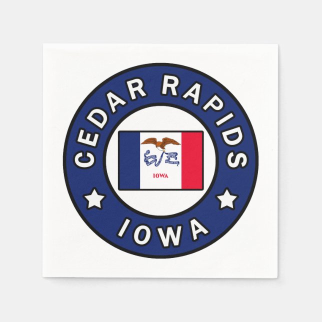Cedar Rapids Iowa Napkin (Front)