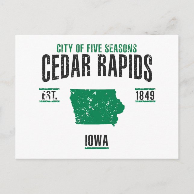 Cedar Rapids Postcard (Front)