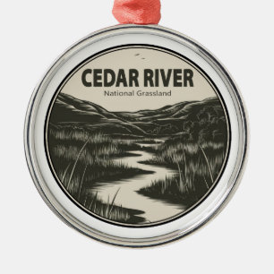 Cedar River National Grassland Stream Metal Tree Decoration