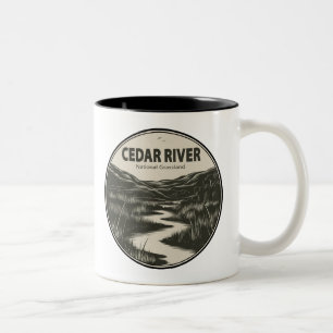Cedar River National Grassland Stream Two-Tone Coffee Mug