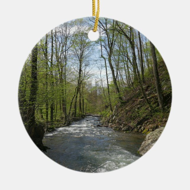 Cedar Run at White Oak Canyon Ceramic Tree Decoration (Front)