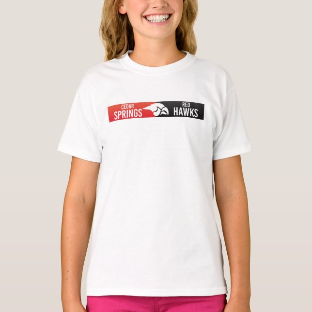 Cedar Springs Red Hawks #3 T-Shirt (Front)