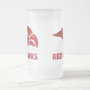 Cedar Springs Red Hawks #5 Frosted Glass Beer Mug
