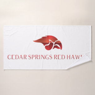 Cedar Springs Red Hawks #7 Bath Towel