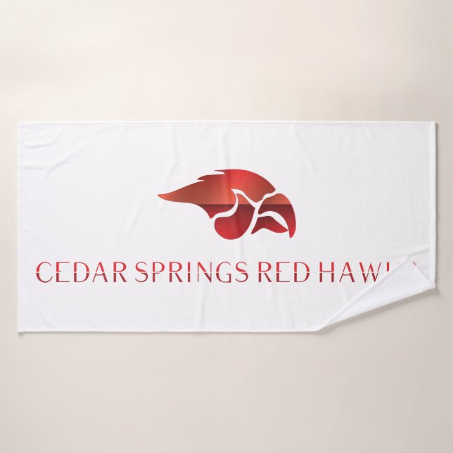 Cedar Springs Red Hawks #7 Bath Towel (Bath Towel)