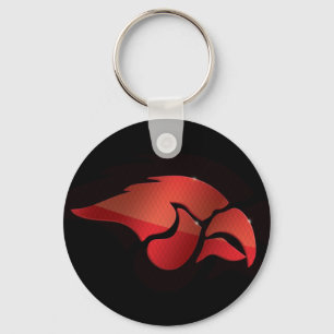 Cedar Springs Red Hawks #8 Key Ring