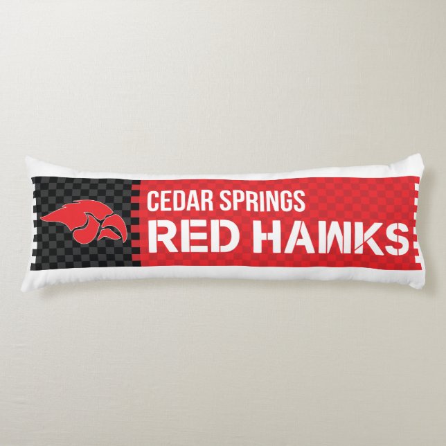 Cedar Springs Red Hawks Body Cushion (Front)