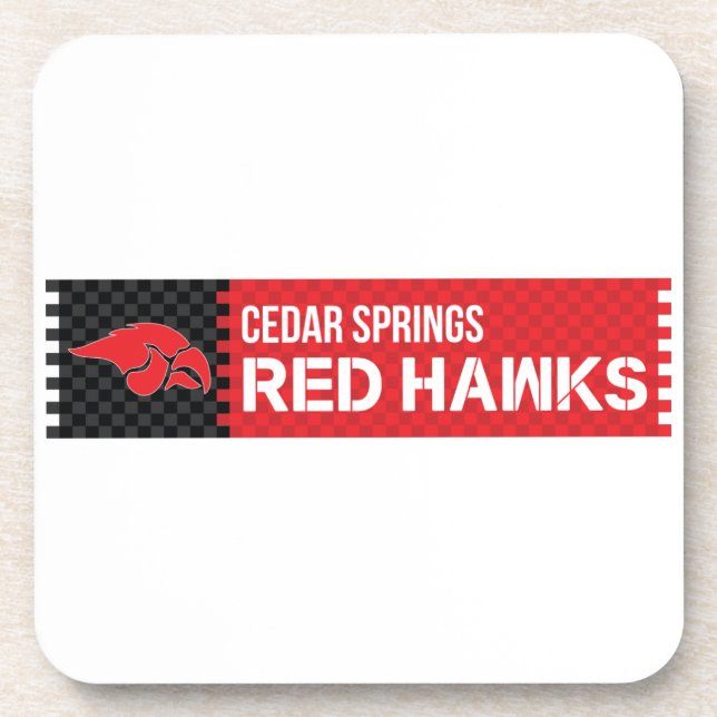 Cedar Springs Red Hawks Coaster (Front)