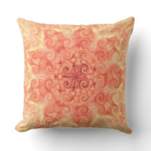 Cedar Swirly Sun Art Mandala Pillow