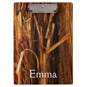 Cedar Textured Wooden Bark Look Clipboard