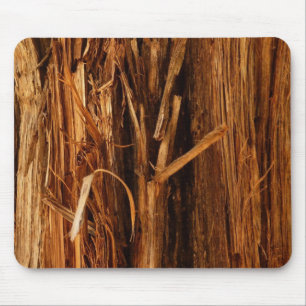 Cedar Textured Wooden Bark Look Mouse Mat