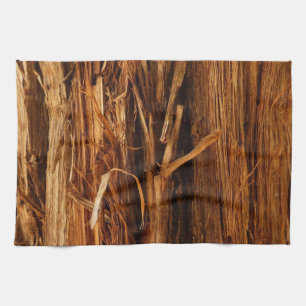 Cedar Textured Wooden Bark Look Tea Towel