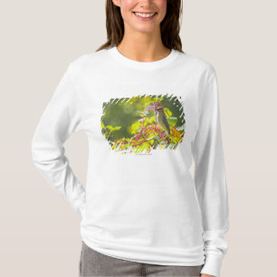 Cedar Waxwing  And Poke Berries On A Tree T-Shirt