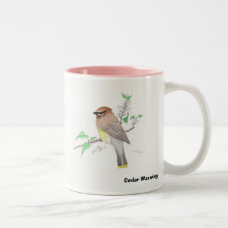Cedar Waxwing, Cedar Waxwing Two-Tone Coffee Mug