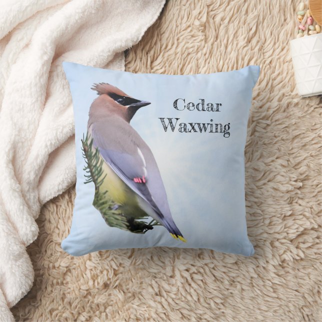 Cedar Waxwing Cushion (Blanket)