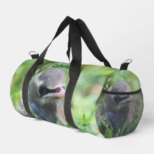 Cedar Waxwing Fledgling Bird Personalised Duffle Bag