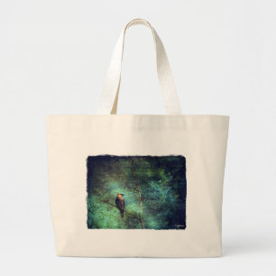 Cedar Waxwing Large Tote Bag