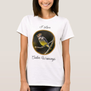 Cedar Waxwing Songbird Original Wild Bird Photo T-Shirt