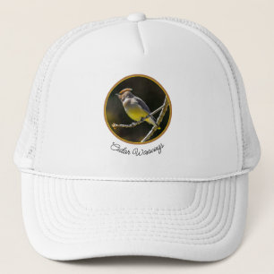 Cedar Waxwing Songbird Original Wild Bird Photo Trucker Hat