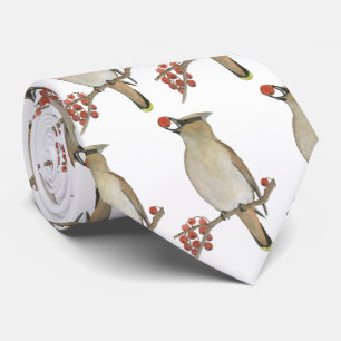 Cedar Waxwing Tie