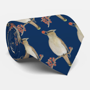 Cedar Waxwing Tie