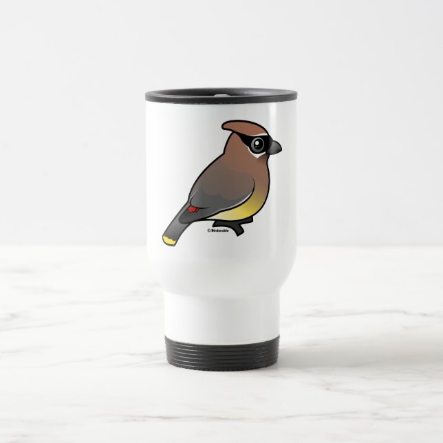 Cedar Waxwing Travel Mug (Center)