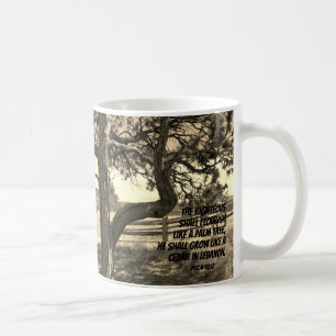 Cedars of Lebanon Bible Verse Psalm 91:12   Coffee Mug