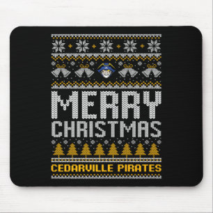 Cedarville Pirates Logo Merry Christmas Ugly Sweat Mouse Mat