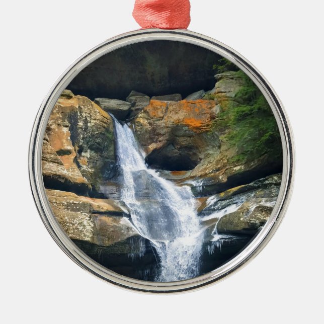 Ceder Falls, Hocking Hills Ohio Metal Tree Decoration (Front)