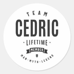 Cedric Lifetime Member Personalised Name Cedric Classic Round Sticker