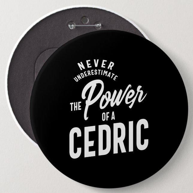 Cedric Personalised Name Birthday Gift 6 Cm Round Badge (Front & Back)