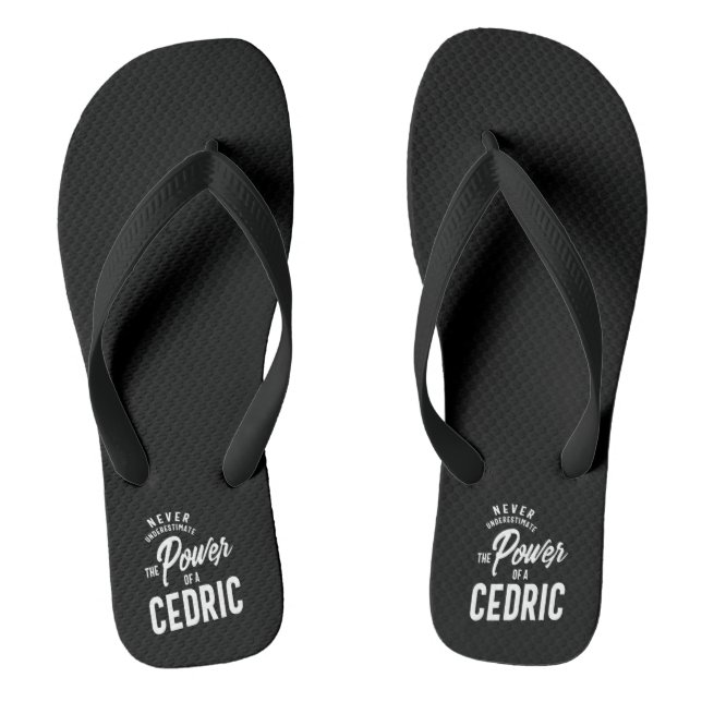 Cedric Personalised Name Birthday Gift Flip Flops (Footbed)