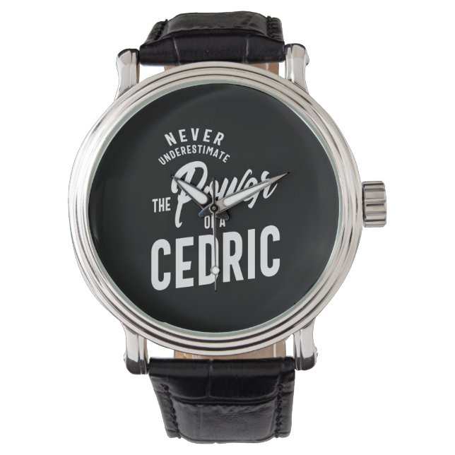Cedric Personalised Name Birthday Gift Watch (Front)