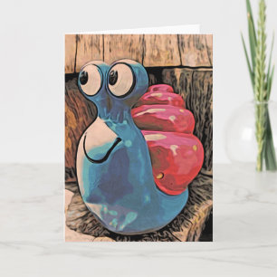 Cedric Snail Greeting Card (blank, vertical)