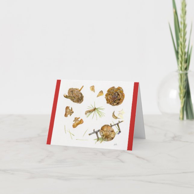 Cedrus Deodara Holiday Card with envelope 4" x 5" (Front)